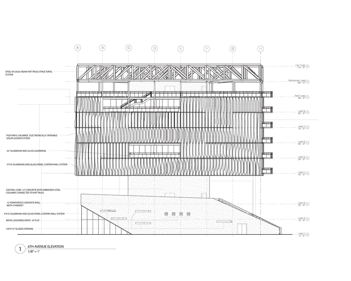 Curtain Wall Section and Elevation - RYAN CRAMER