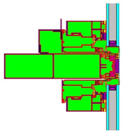 THERM Model - Typical Curtain Wall Transom