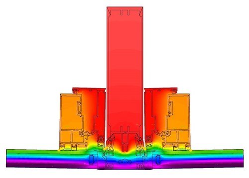 THERM Model - Typical Curtain Wall Mullion Results
