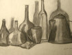Pencil Drawing of kitchen utilities