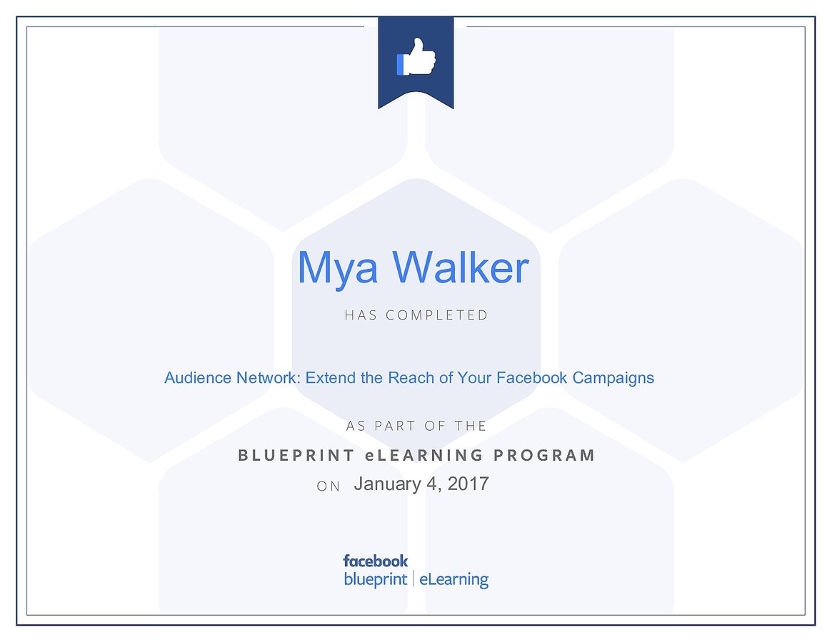 Facebook Course Certification! 