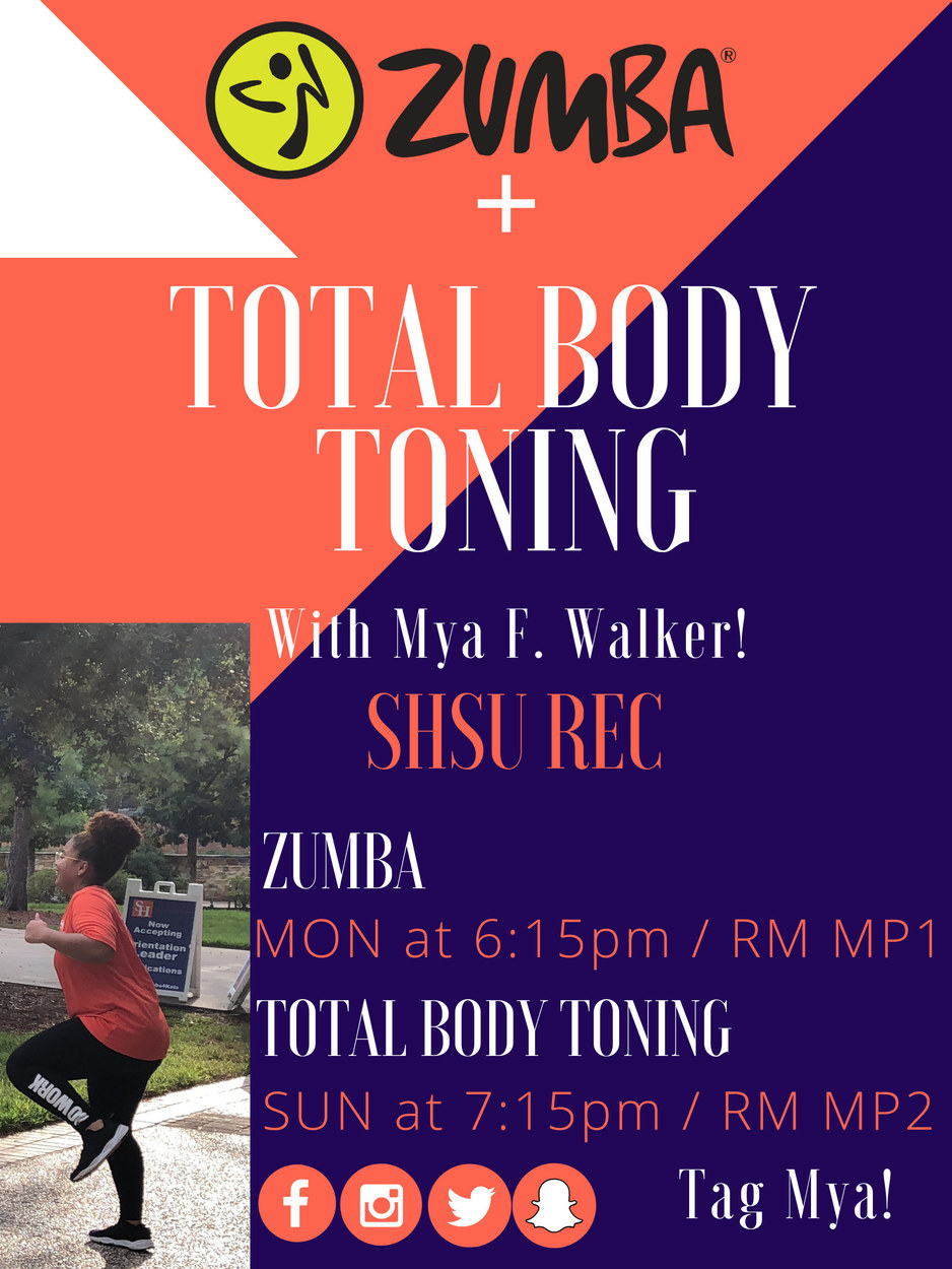 Flyer I created for my fitness classes - Fall 2018 