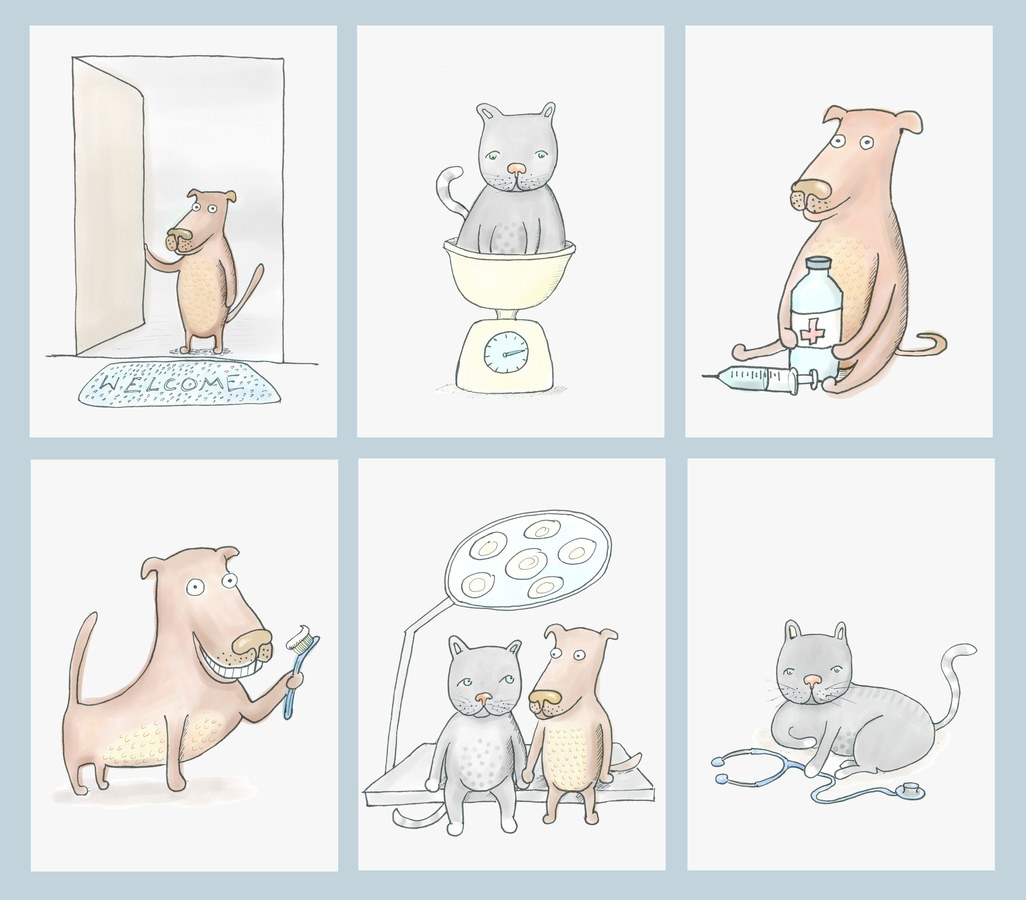 Illustrations for a Chicago Vet Clinic