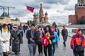Moscow, Chinese tourists on Red Square