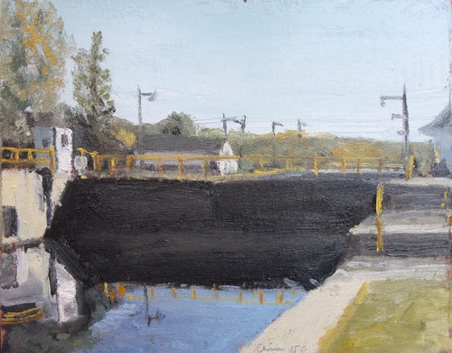 #641  Champlain Canal Lock 5  10-22-15  11x14  