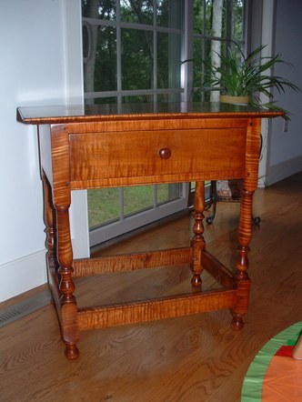 Curly maple side table