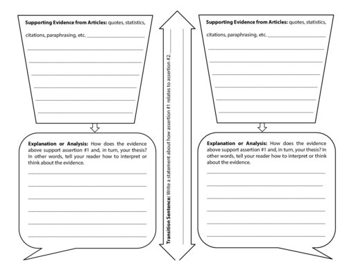 Graphic organizer for a 5-paragraph essay pg2