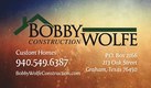 Bobby Wolfe Business Card