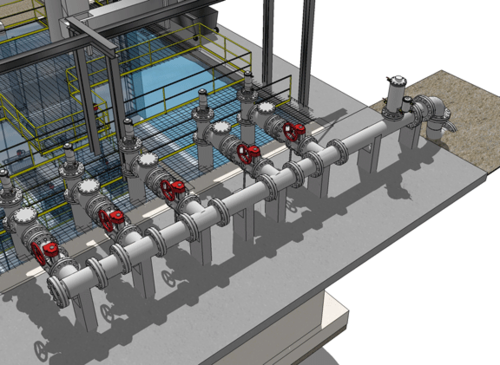 Wastewater pump station hydraulic model 