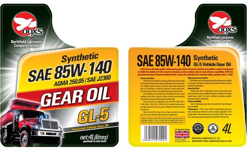 OOXS SYNTHETIC SAE 85W140 GEAR OIL