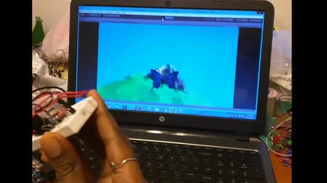 An endlessly flying Butterfly in Unity that is controlled by the Accelerometer Sensor ADXL 335 via Arduino
