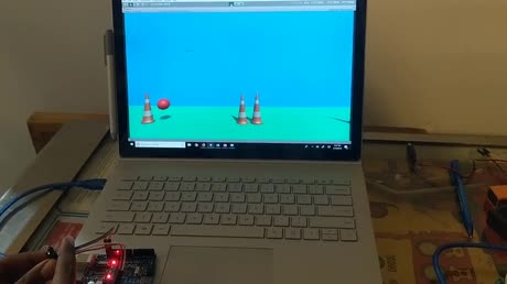 Arduino and Unity Controlling the Path of a Bouncing Ball with VL6180X-Time of Flight Distance Sensor