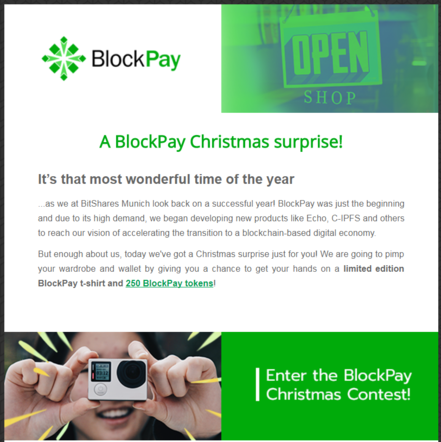 Email Marketing for BlockPay (Christmas Contest)