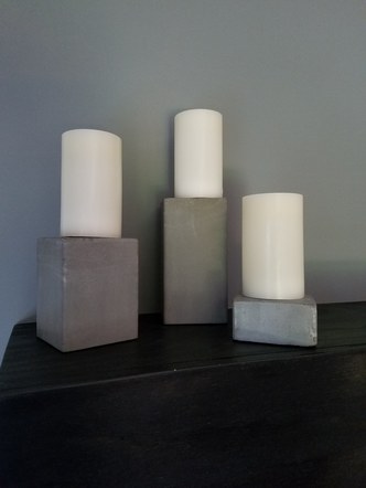Concrete Candle Pillars