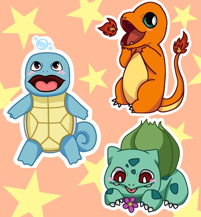 Pokémon Starter Sticker Pack 1