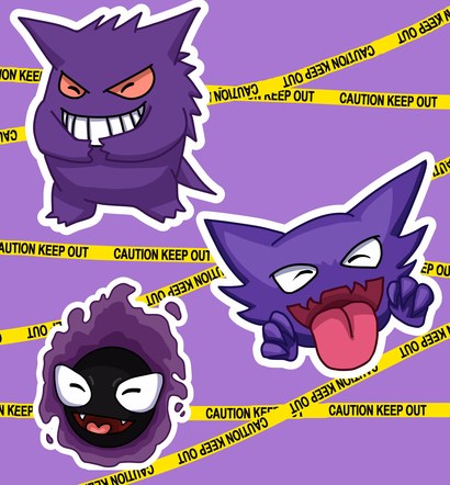 Ghost Pokémon Sticker Pack