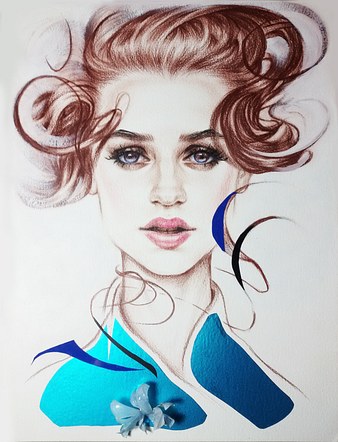 Available for printing - "Blue Eyed Girl"