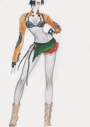 Dancer's costume for Adjara nightclub 