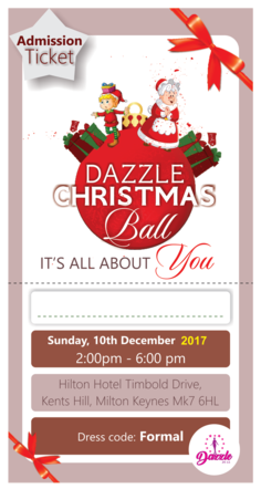 DAZZLE UK: CHRISTMAS BALL TICKET