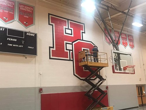 Letting on Gym Wall - Hancock County High School