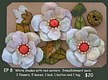 EP 8 floral embellishment pack . white, red centers