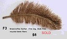 F3 brown and coffee 17cm faux feather