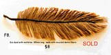 F8 single mistletoe dyed feather
