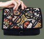 painted stamped  embroidered andbeaded clutch