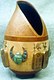 Polymer clay on a hardshelled, Egyption themed gourd