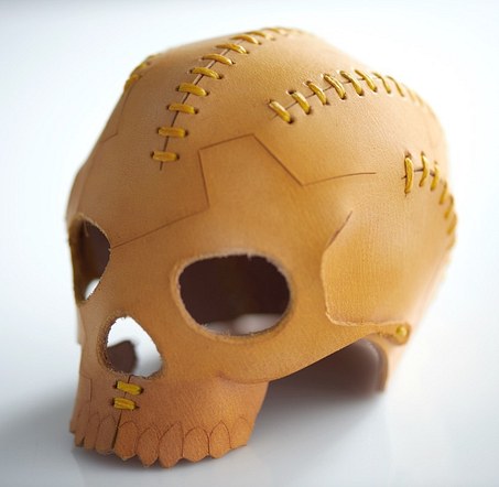 Small Skull with Yellow Dye