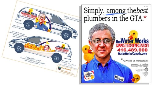 Water Works Ad and Van Wrap Concept