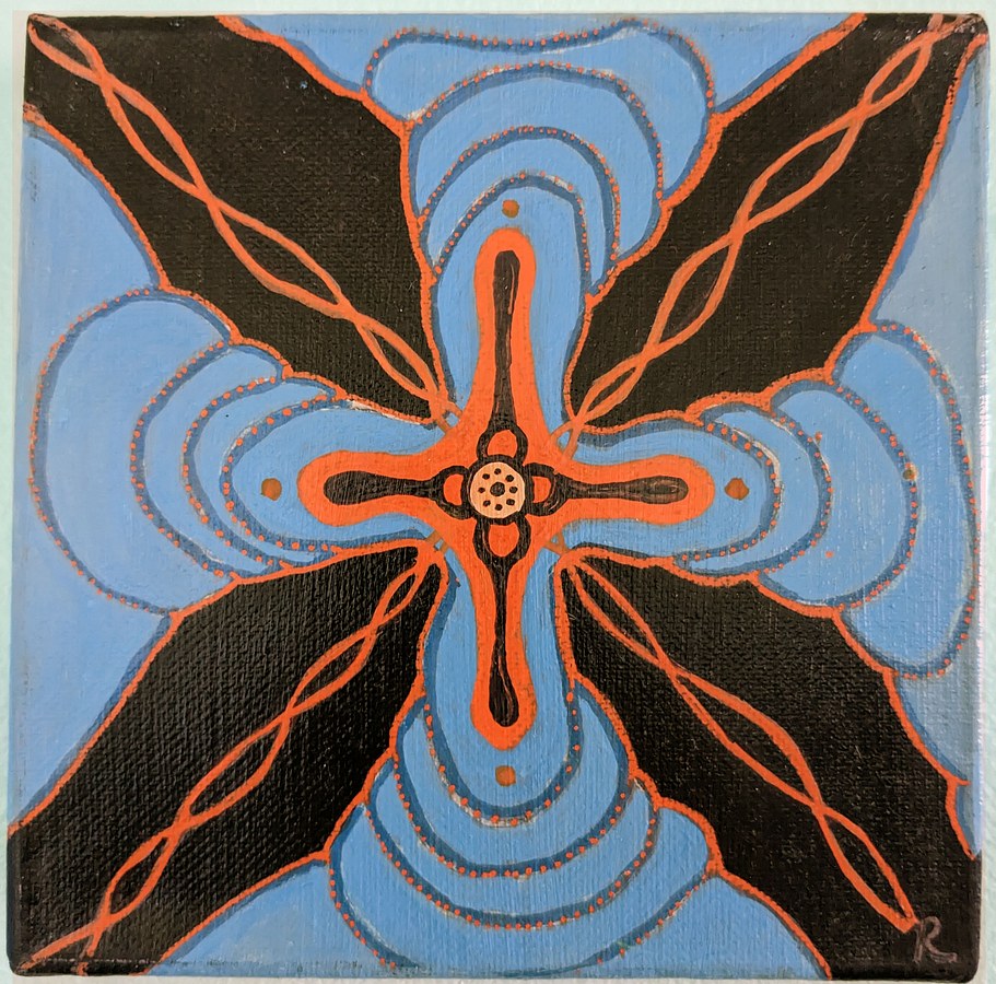 Blue-Orange Abstract