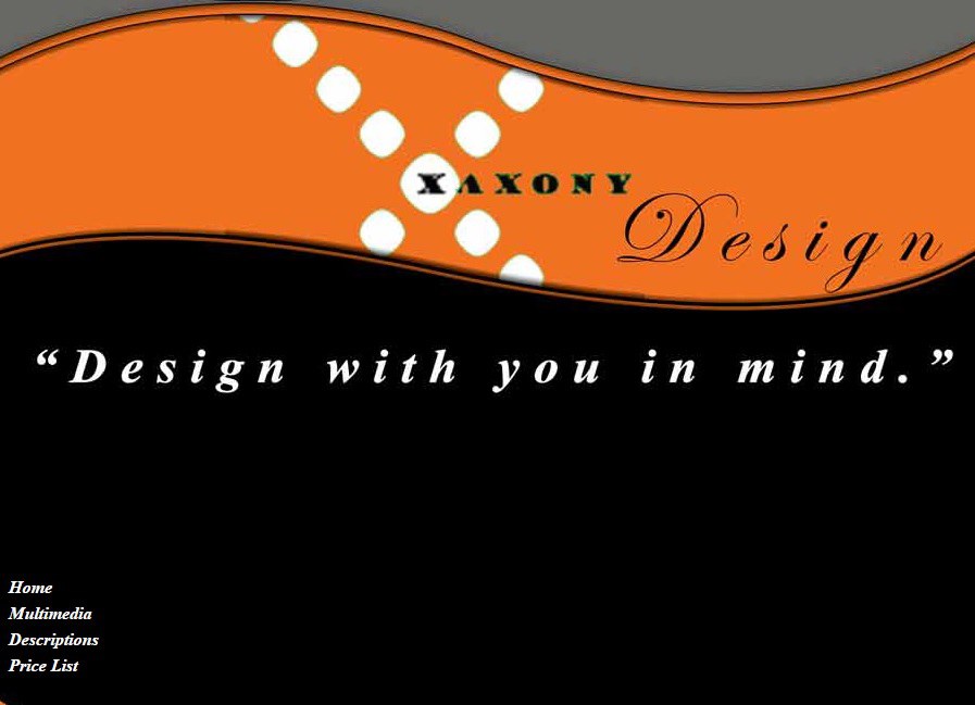 Xaxony Design and Photography Website Design