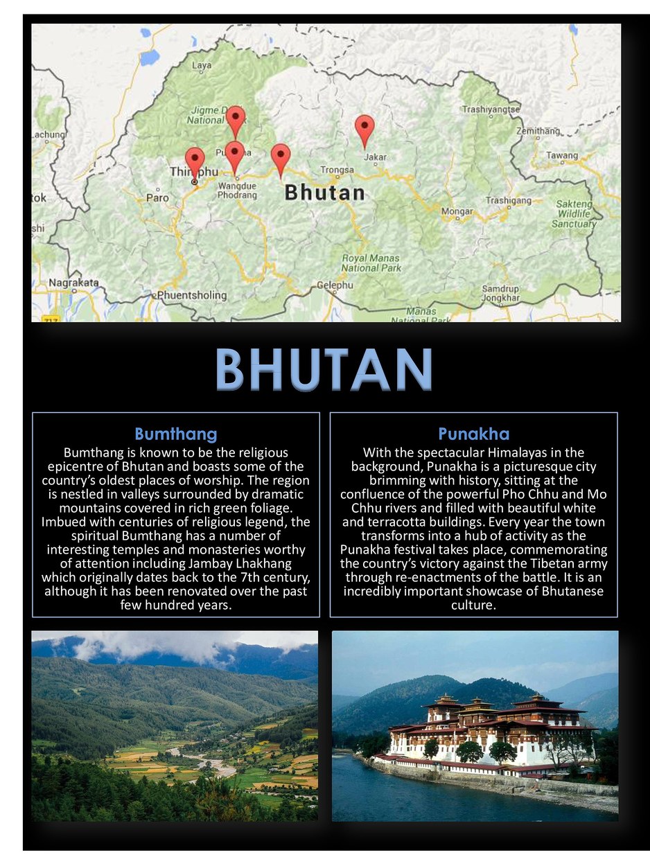 Bhutan Trek - part itinerary