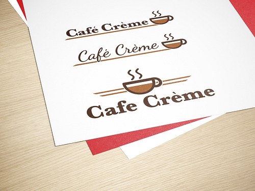 Cafe Creme Logo Drafts  © Kolor Kopy