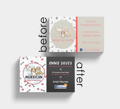 Dog Grooming Business Card Re-Design  © Kolor Kopy