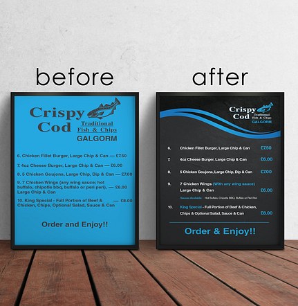 Crispy Cod Poster Re-Design  © Kolor Kopy