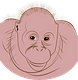 Orangutan head for infographic