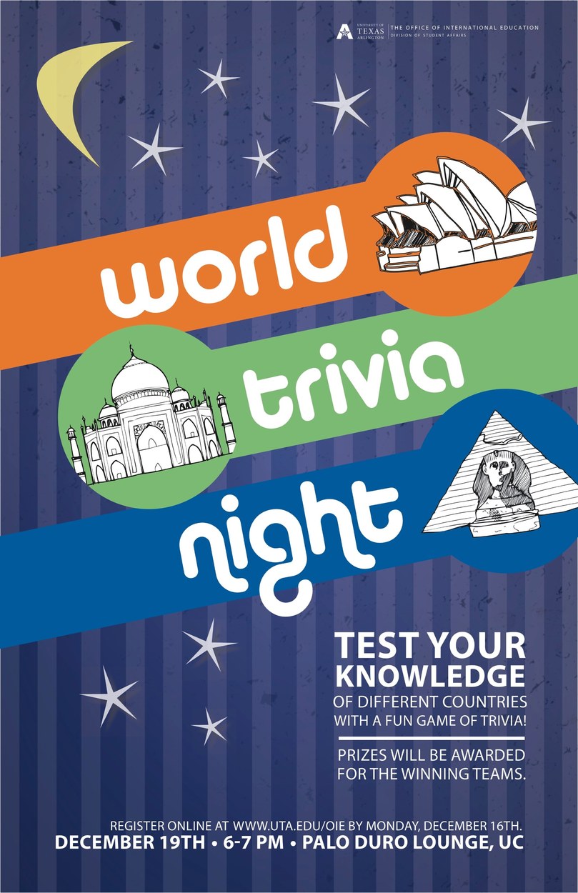 The Office of International Education World Trivia Night Flyer