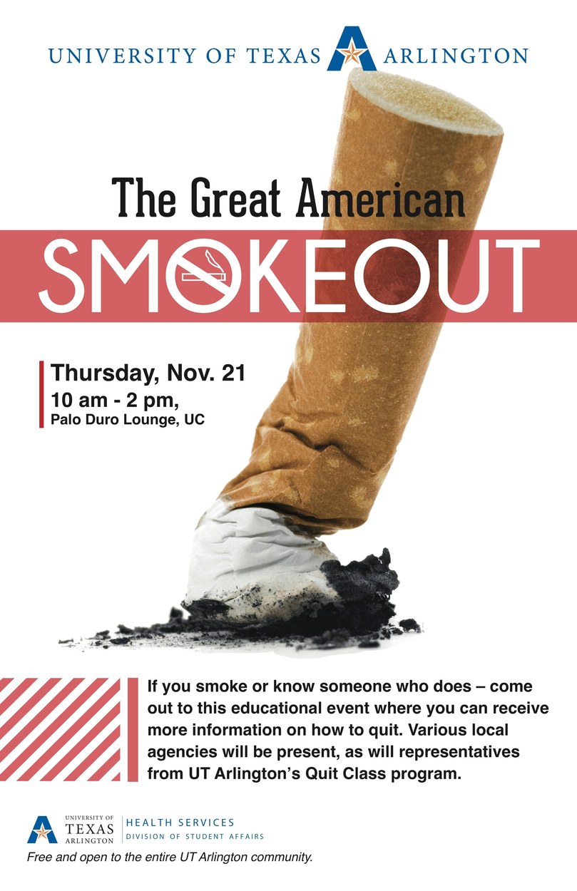 Health Services Great American Smoke Out Flyer