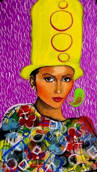 the girl with the yellow hat