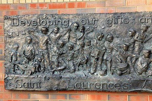 St Laurences RC Relief Sculpture. Dedicated to the memory of Deb Mottram Foster
