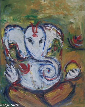 Ganesh painting-Original Zen Art-SOLD
