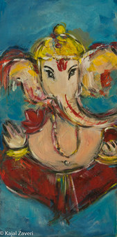 Ganesh with Lotus (SOLD)