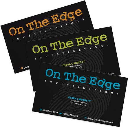 On The Edge Investigations | Alternate Business Card Design