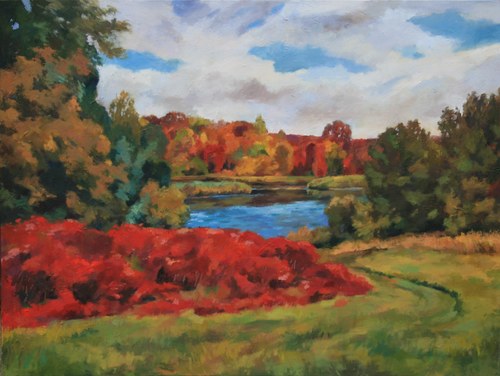 Joro Petkov, Oil on canvas, Landscape, # 18