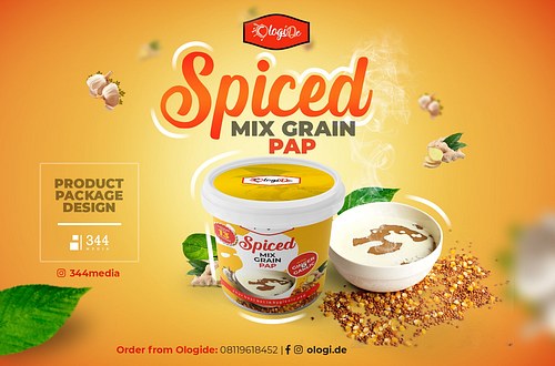 Spiced Mix Grain Pap Product Package Design