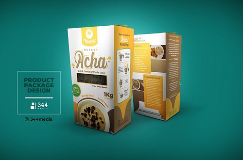 Synfonio Instant Acha Whole Grain Product Package Design 