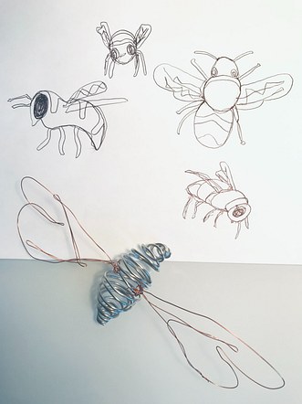 Preparatory Sketch and Gestural Sculpture 