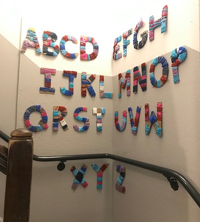 Kindergarten Art & Literacy Integration: Wrapped Alphabet 